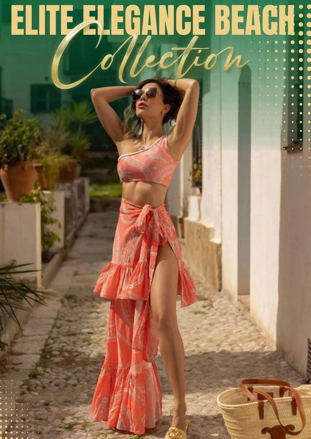 French Riviera Cover Up – Luxury Coral Beachwear 2025