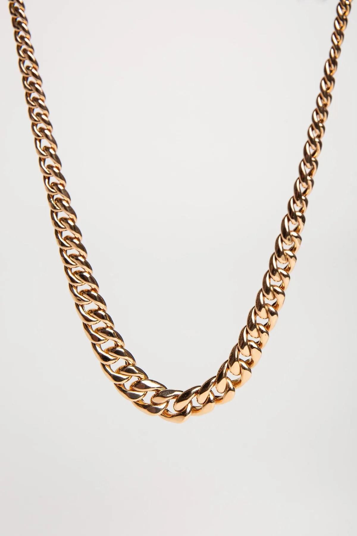 FRENCH | VINTAGE 18K PINK GOLD LINK NECKLACE