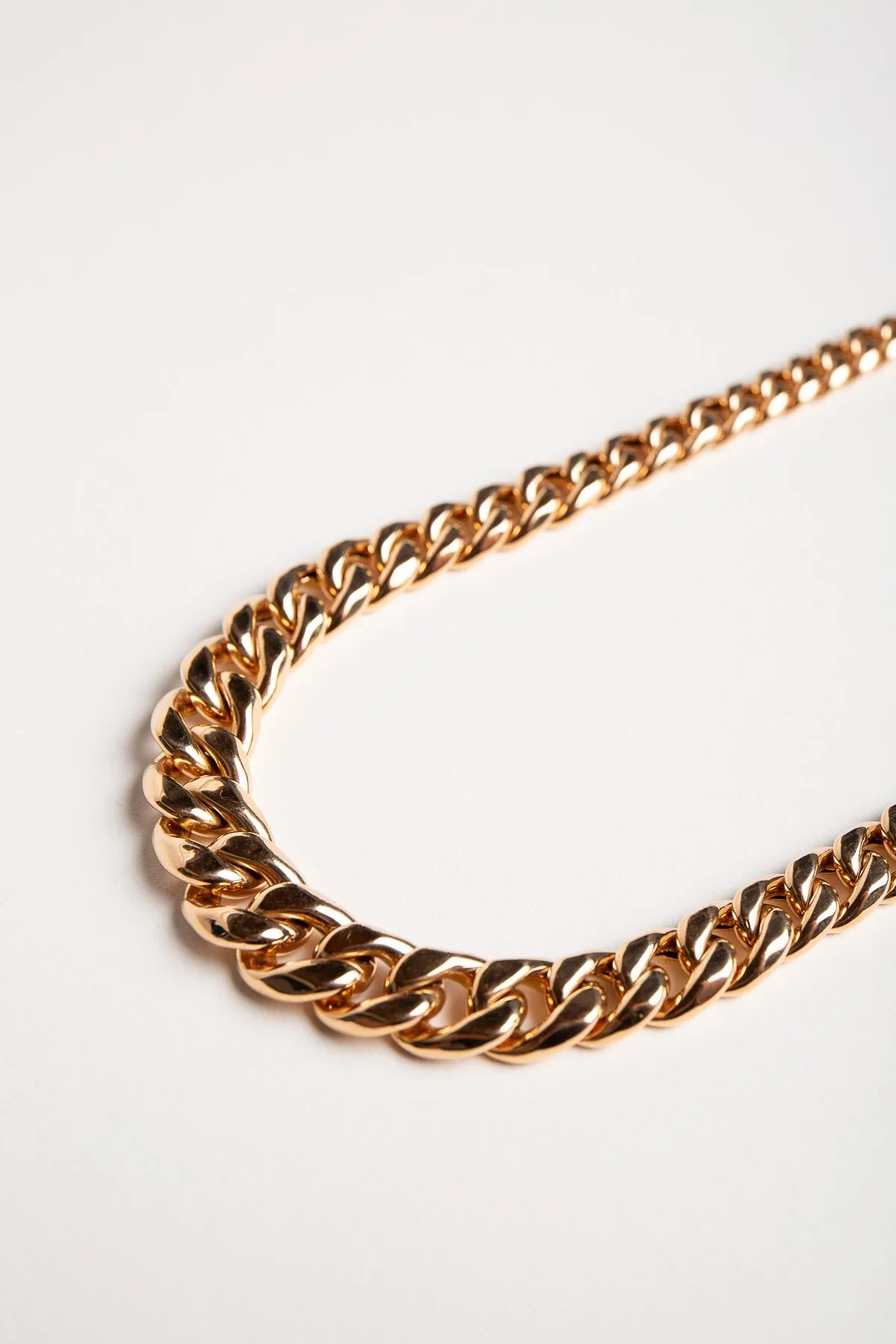 FRENCH | VINTAGE 18K PINK GOLD LINK NECKLACE
