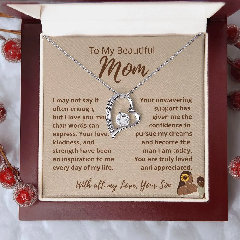 FROM SON To My Beautiful Mom Love Heart