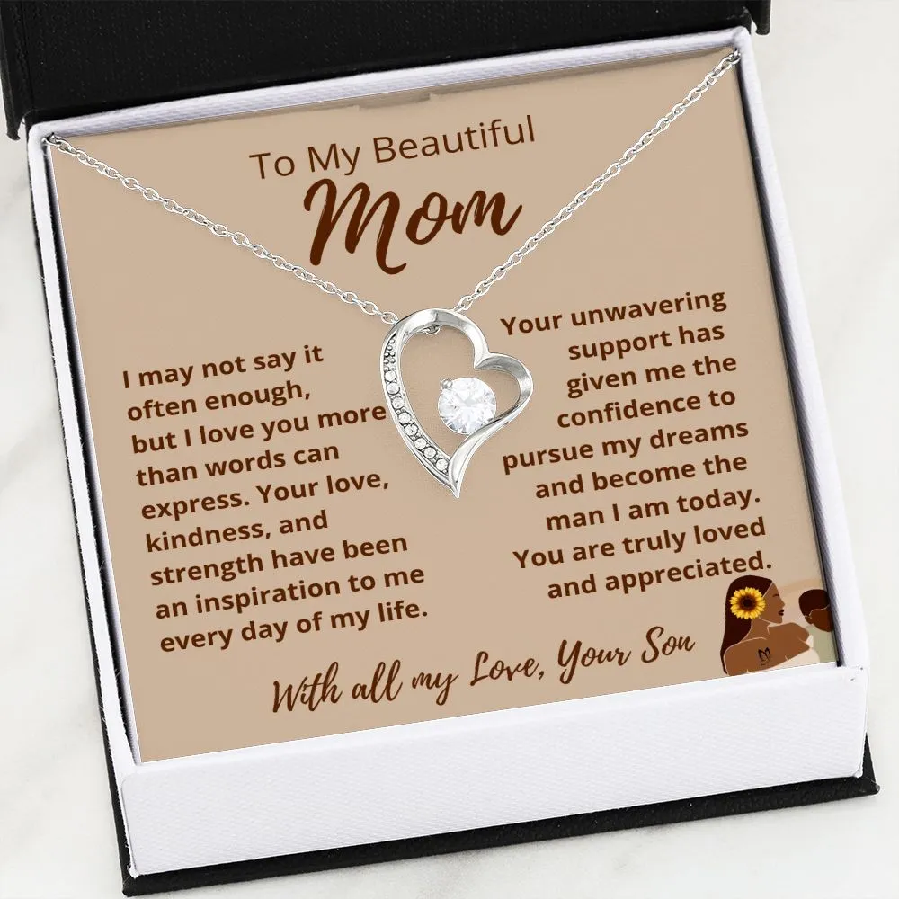 FROM SON To My Beautiful Mom Love Heart