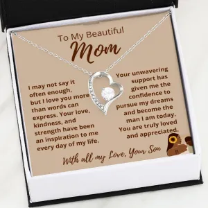 FROM SON To My Beautiful Mom Love Heart