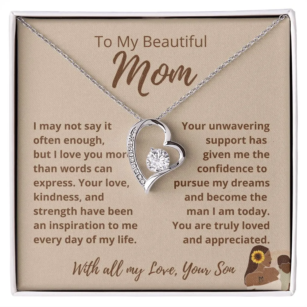 FROM SON To My Beautiful Mom Love Heart