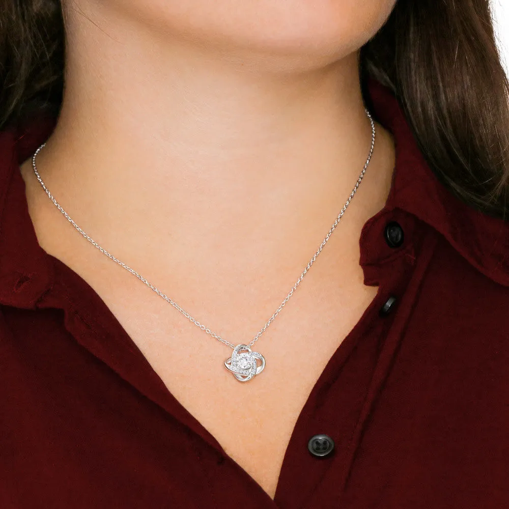 Gift For Wife "You Are The Most beautiful Chapter Of My Life" Gold Knot Necklace