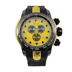 Gold Black Mens Geneva Oversized Sports Watch