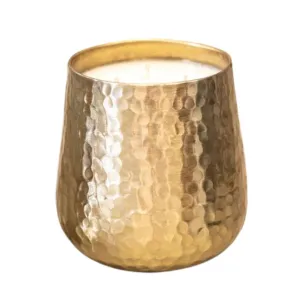 Gold Hammered Jumbo Decorative Soy Candle: Exotic Cardamom