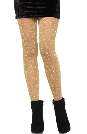 Gold tights with gold glitter