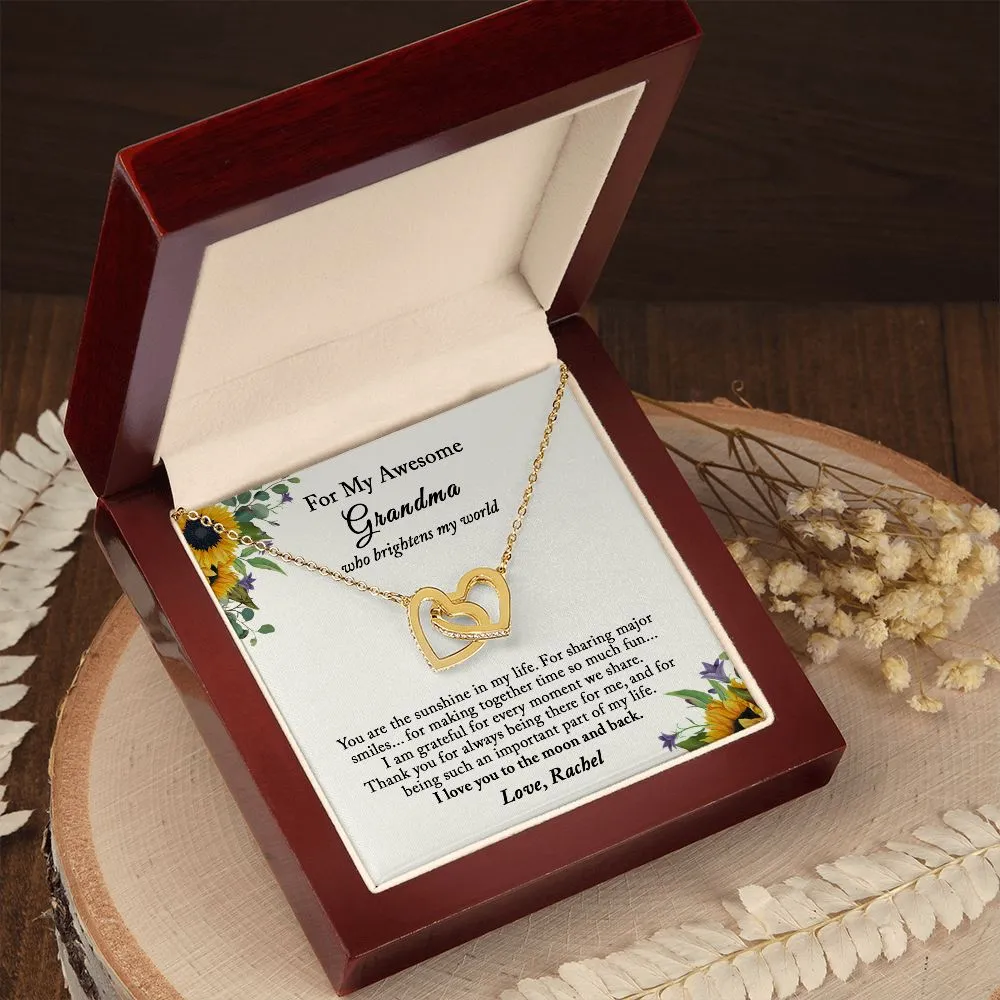 Grandma Necklace, Grandma Gifts from Grandson, Grandma Birthday Gift from Granddaughter, Mother's Day Gifts, Christmas Gifts