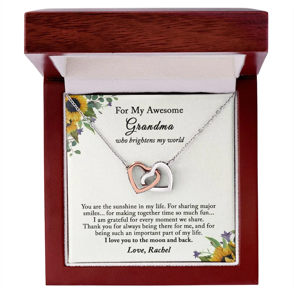 Grandma Necklace, Grandma Gifts from Grandson, Grandma Birthday Gift from Granddaughter, Mother's Day Gifts, Christmas Gifts