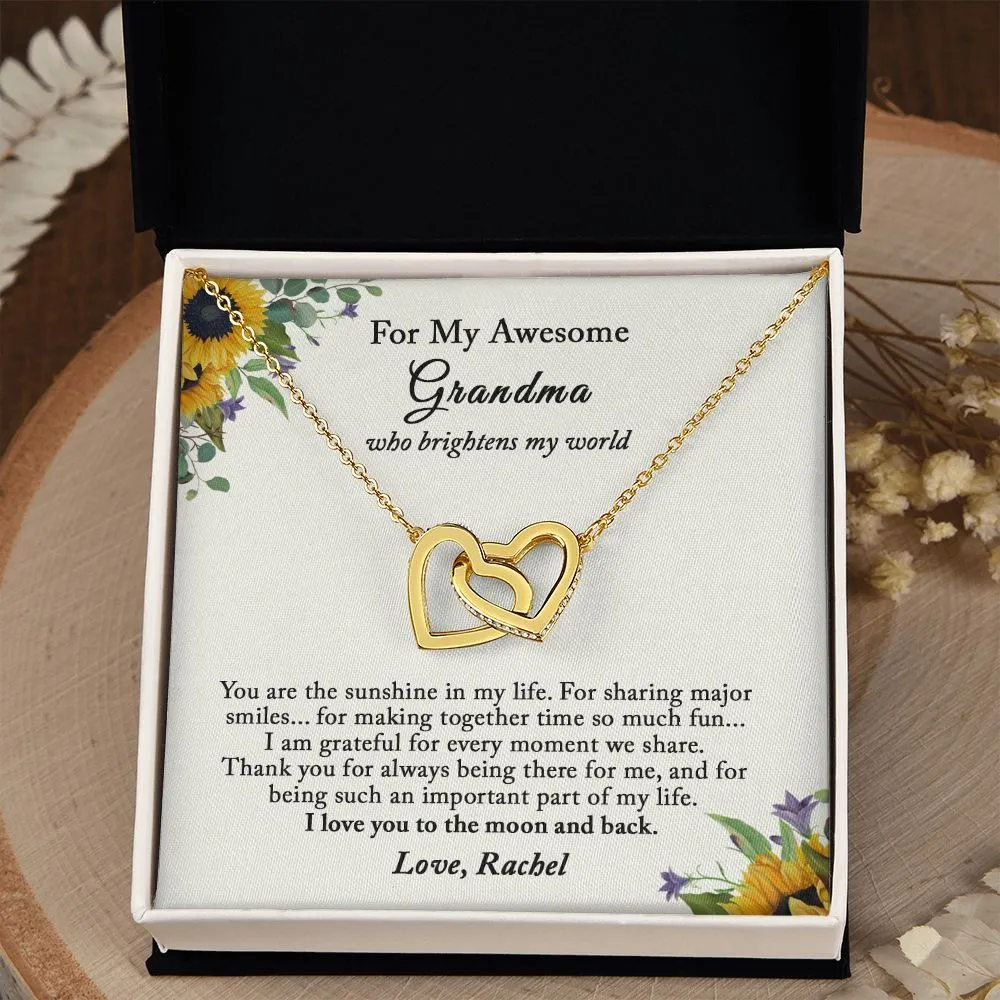 Grandma Necklace, Grandma Gifts from Grandson, Grandma Birthday Gift from Granddaughter, Mother's Day Gifts, Christmas Gifts