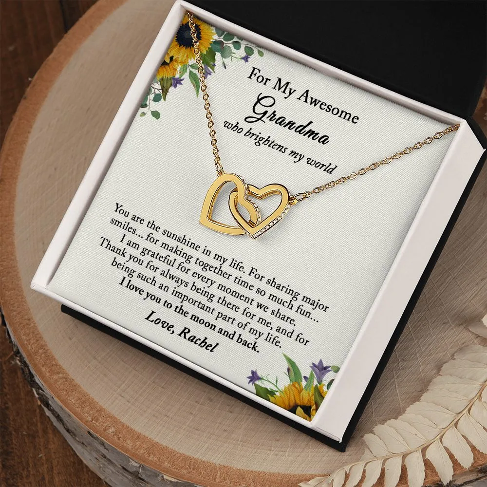 Grandma Necklace, Grandma Gifts from Grandson, Grandma Birthday Gift from Granddaughter, Mother's Day Gifts, Christmas Gifts