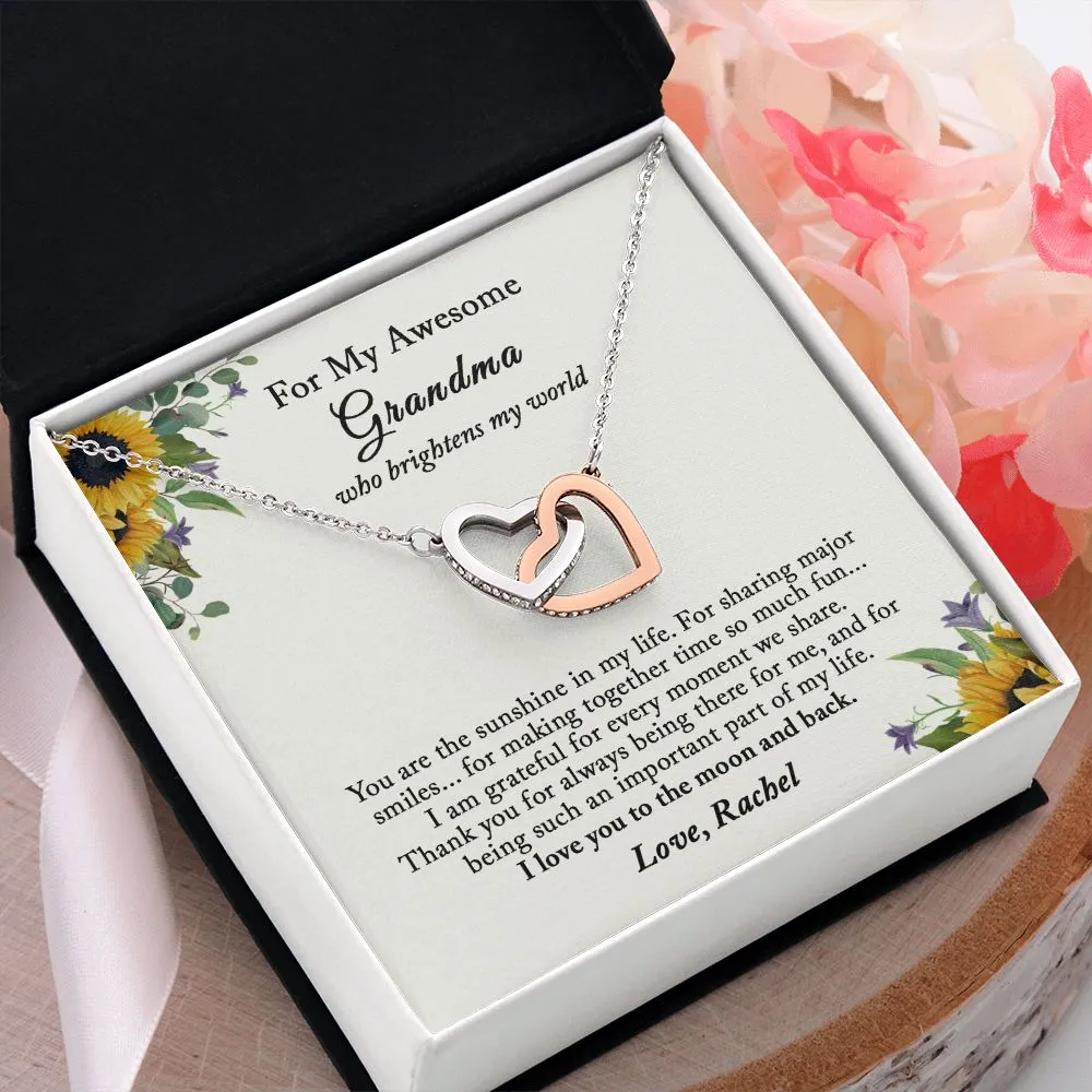 Grandma Necklace, Grandma Gifts from Grandson, Grandma Birthday Gift from Granddaughter, Mother's Day Gifts, Christmas Gifts
