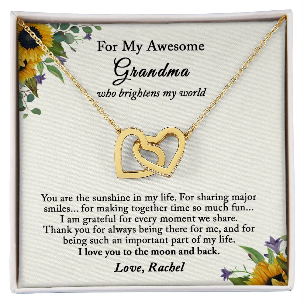 Grandma Necklace, Grandma Gifts from Grandson, Grandma Birthday Gift from Granddaughter, Mother's Day Gifts, Christmas Gifts