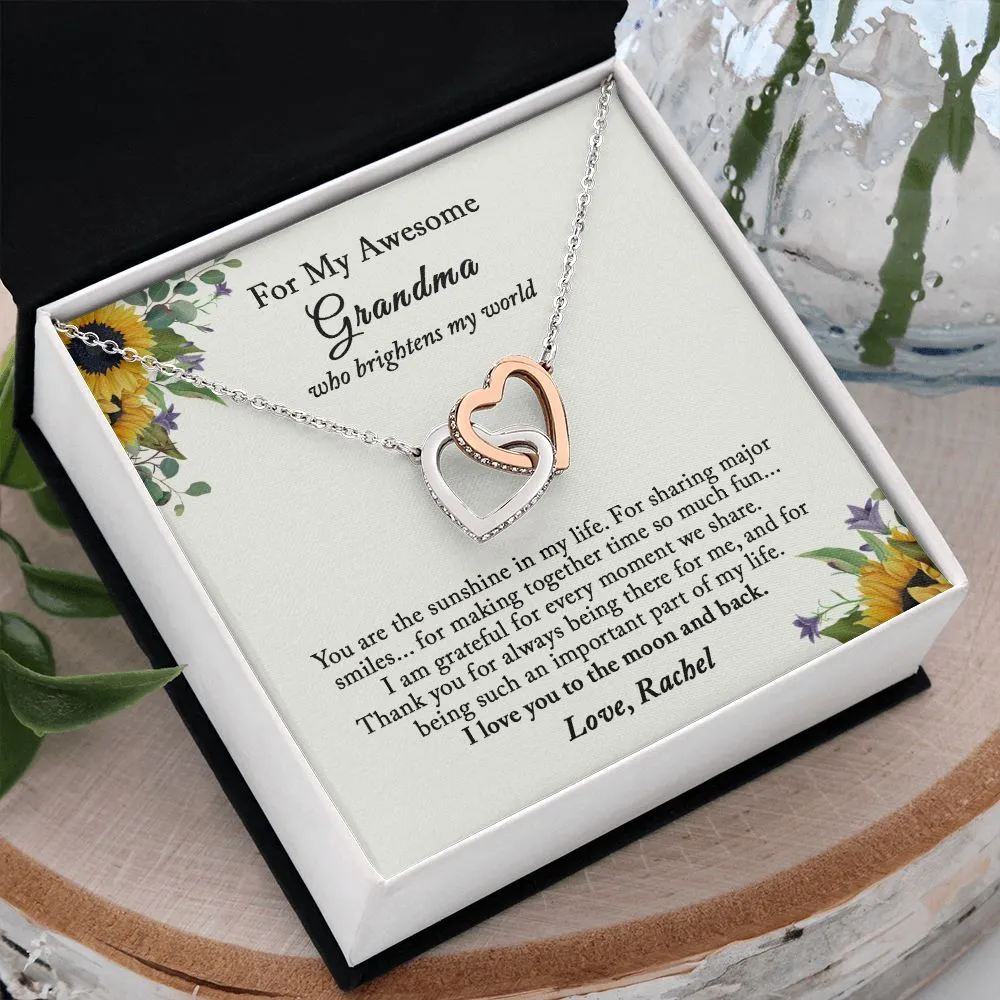Grandma Necklace, Grandma Gifts from Grandson, Grandma Birthday Gift from Granddaughter, Mother's Day Gifts, Christmas Gifts