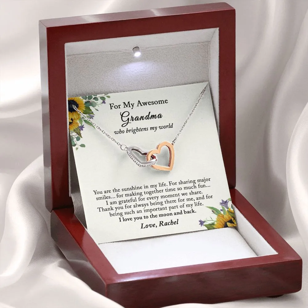 Grandma Necklace, Grandma Gifts from Grandson, Grandma Birthday Gift from Granddaughter, Mother's Day Gifts, Christmas Gifts