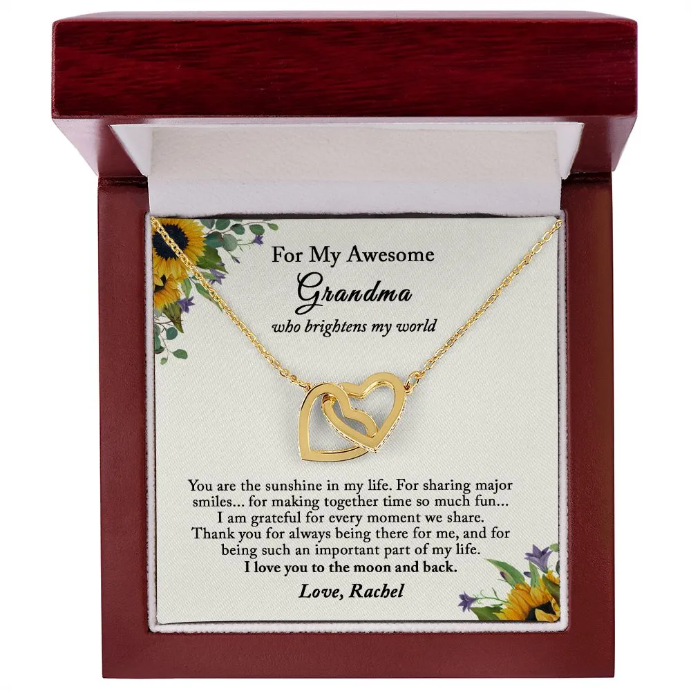 Grandma Necklace, Grandma Gifts from Grandson, Grandma Birthday Gift from Granddaughter, Mother's Day Gifts, Christmas Gifts