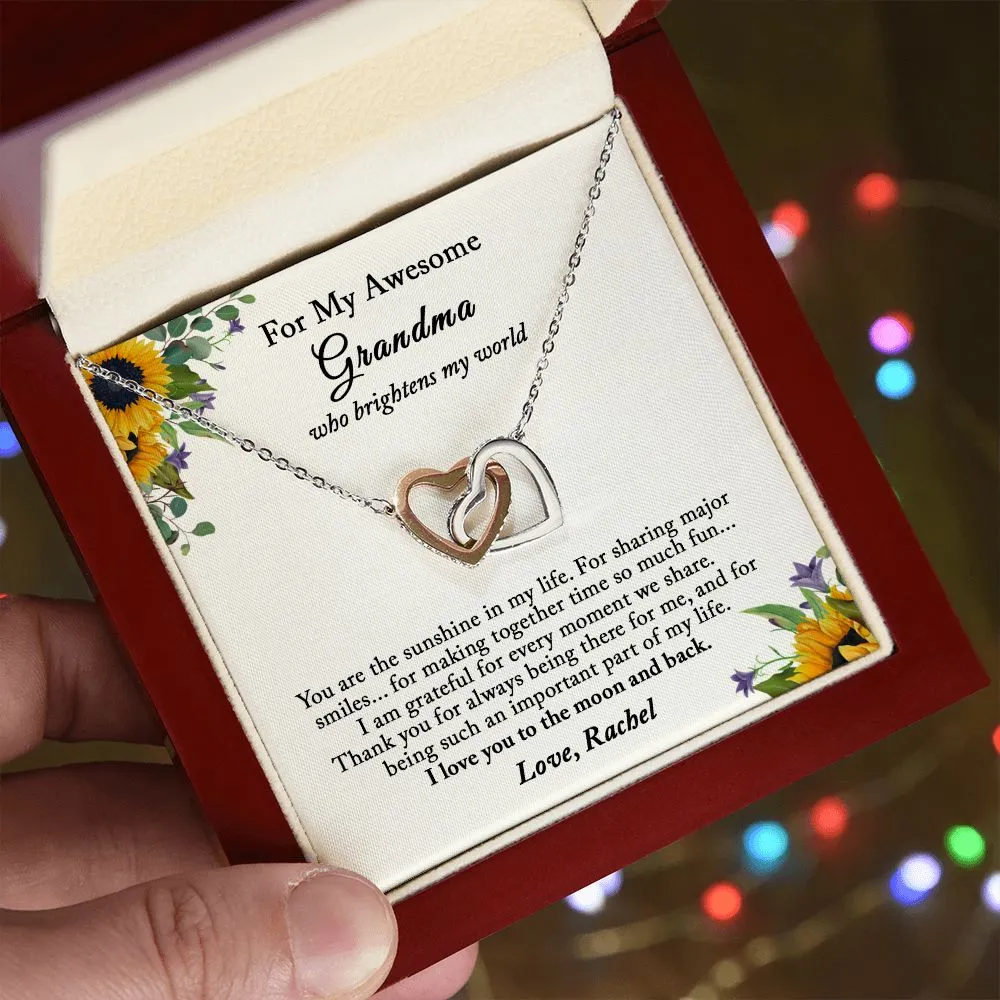 Grandma Necklace, Grandma Gifts from Grandson, Grandma Birthday Gift from Granddaughter, Mother's Day Gifts, Christmas Gifts