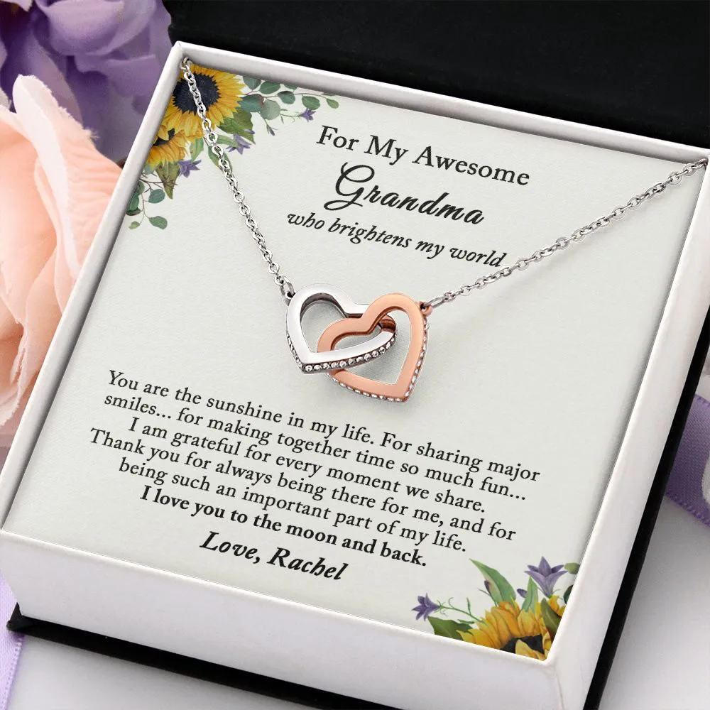 Grandma Necklace, Grandma Gifts from Grandson, Grandma Birthday Gift from Granddaughter, Mother's Day Gifts, Christmas Gifts