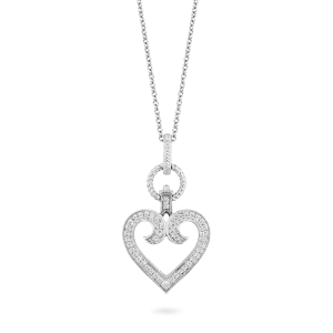 Hallmark Fine Jewelry Large Diamond Follow Your Heart Pendant in Sterling Silver
