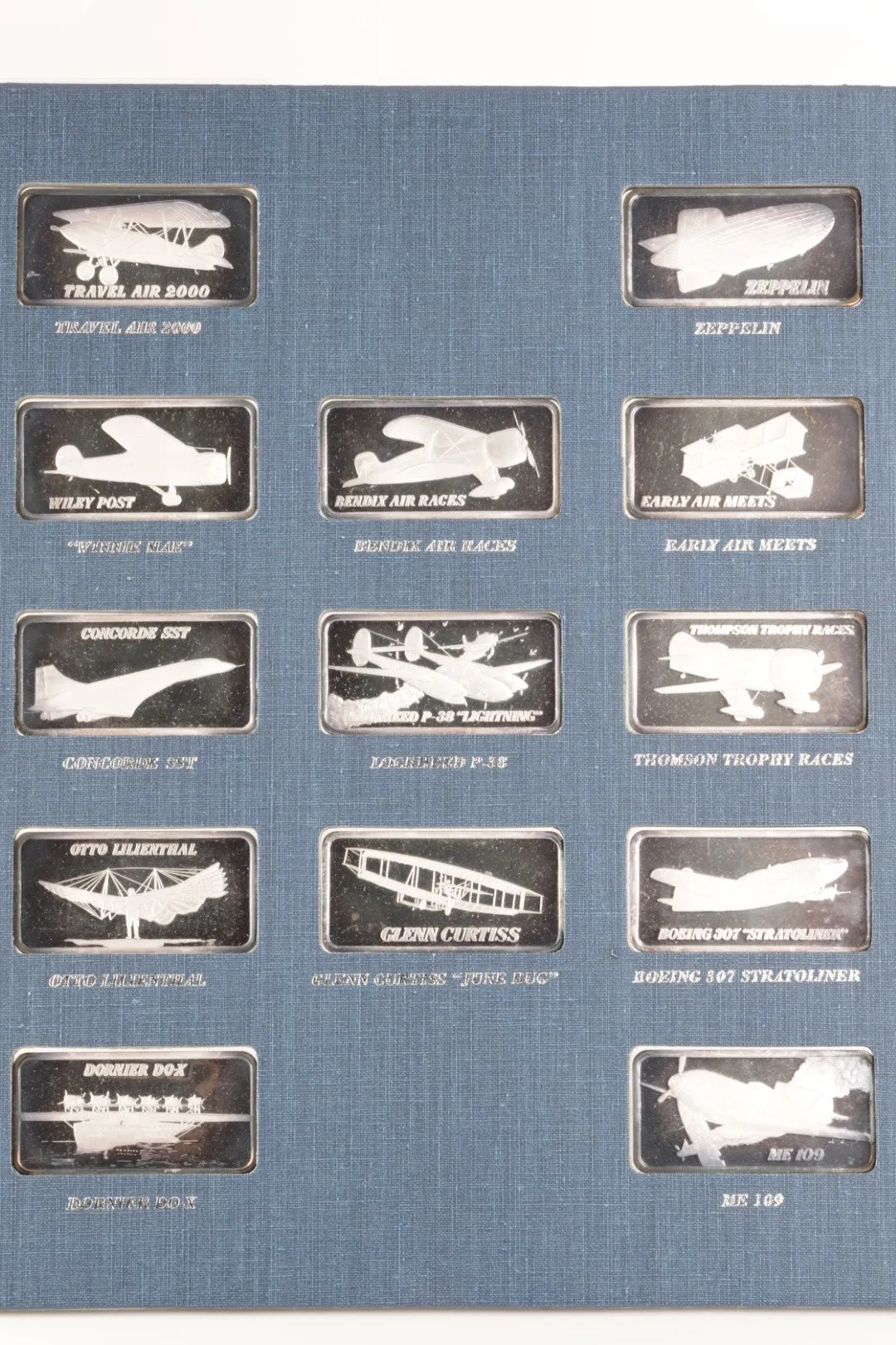 Hamilton Mint Collectible 1974 World of Flight 999 Silver Ingot Set (1,555.20g.)