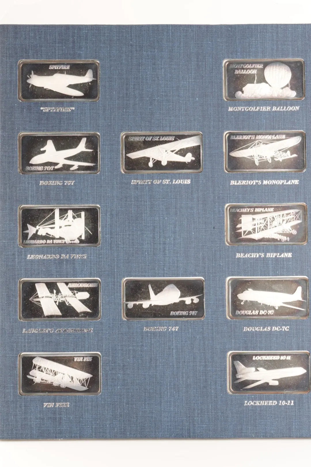 Hamilton Mint Collectible 1974 World of Flight 999 Silver Ingot Set (1,555.20g.)