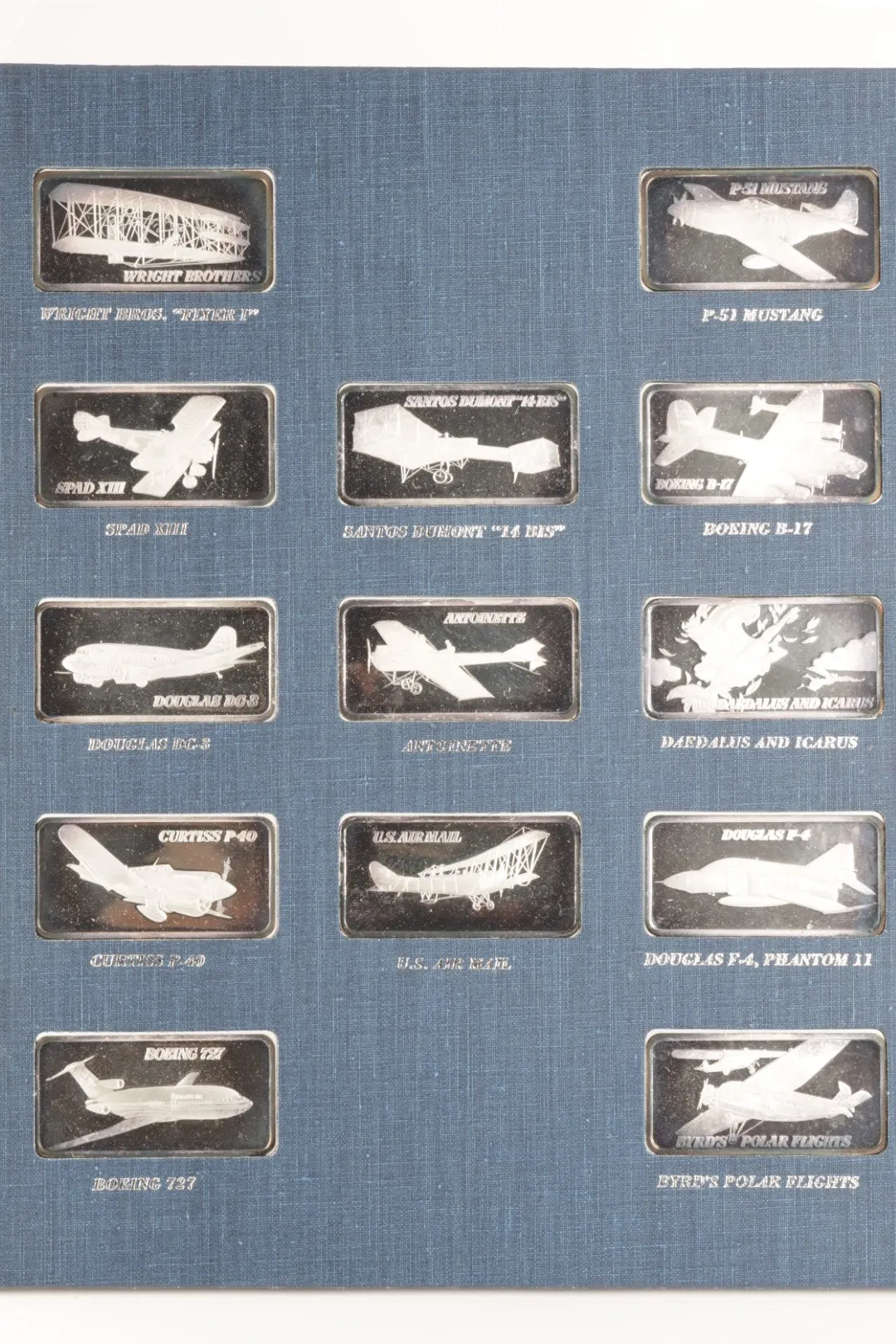 Hamilton Mint Collectible 1974 World of Flight 999 Silver Ingot Set (1,555.20g.)