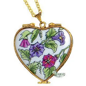 Heart Pendant: Morning Glory