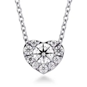 Hearts On Fire .38-.48CTW Diamond Fulfillment Heart Pendant, 18K White Gold