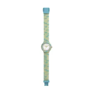 Hip Hop Yellow and Light Blue Lace Lace Collection 32mm Hwu1226 watch