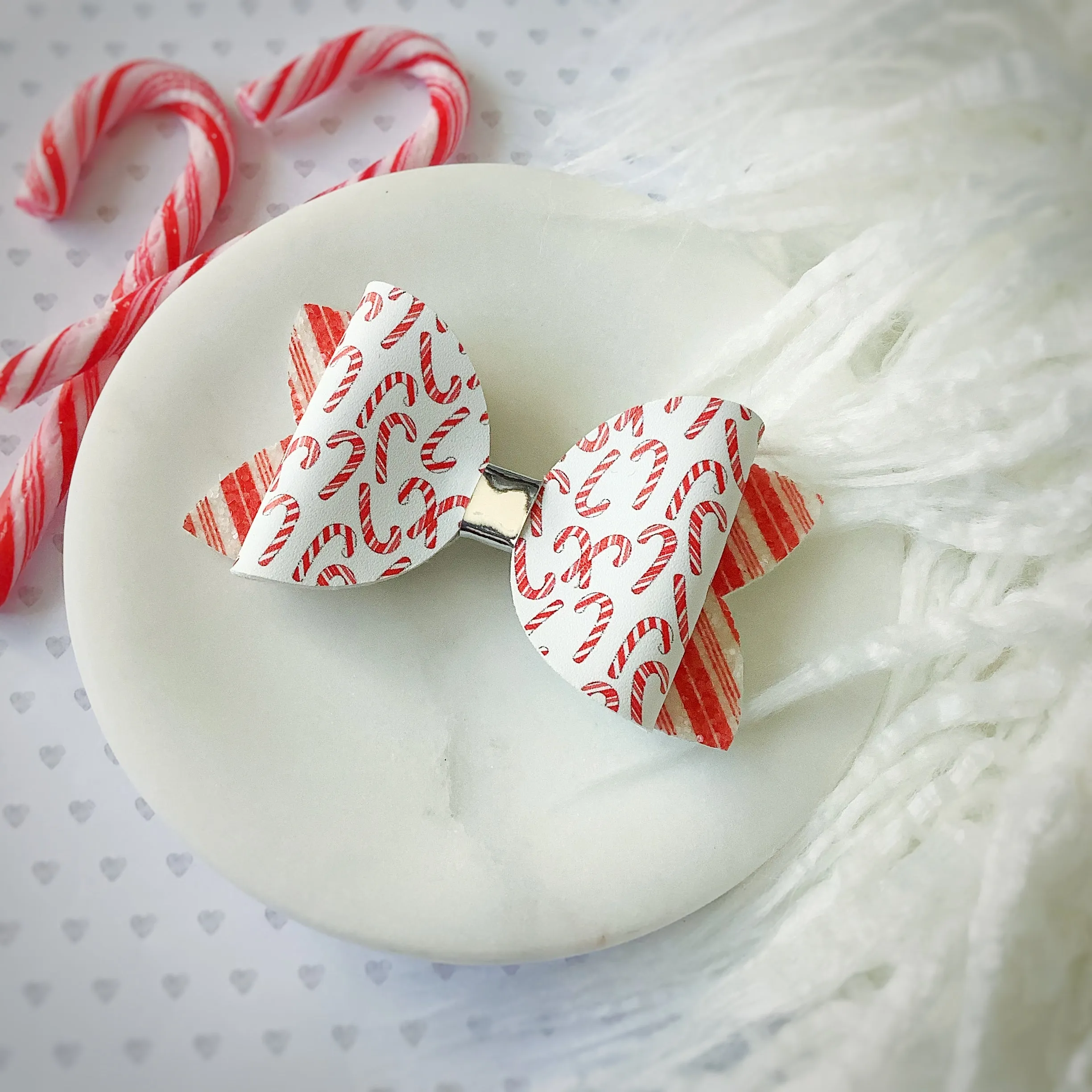 Holiday Treats Faux Leather Bow Collection