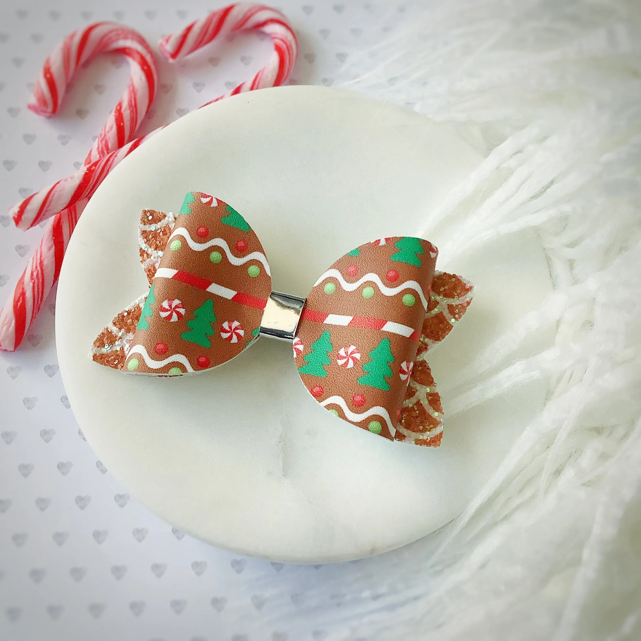 Holiday Treats Faux Leather Bow Collection