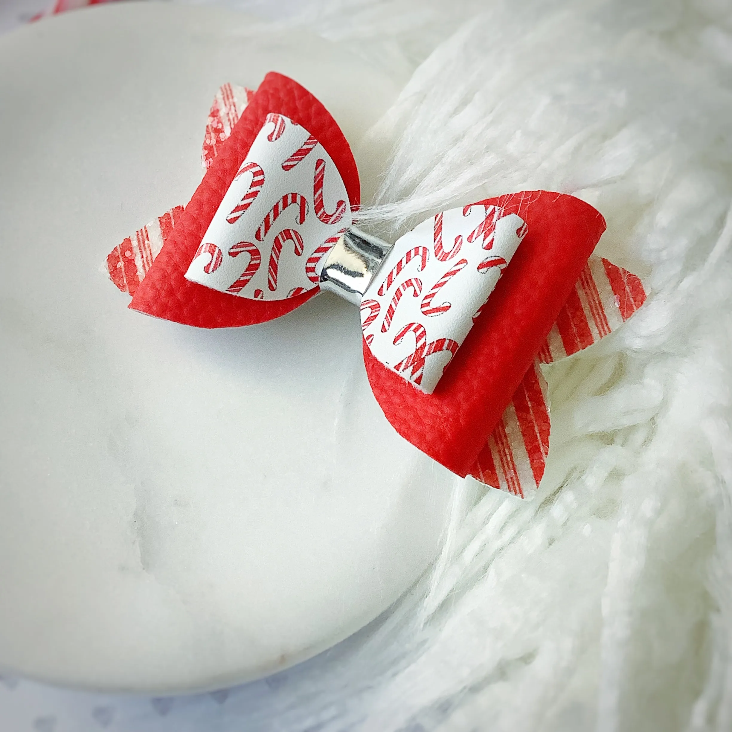 Holiday Treats Faux Leather Bow Collection