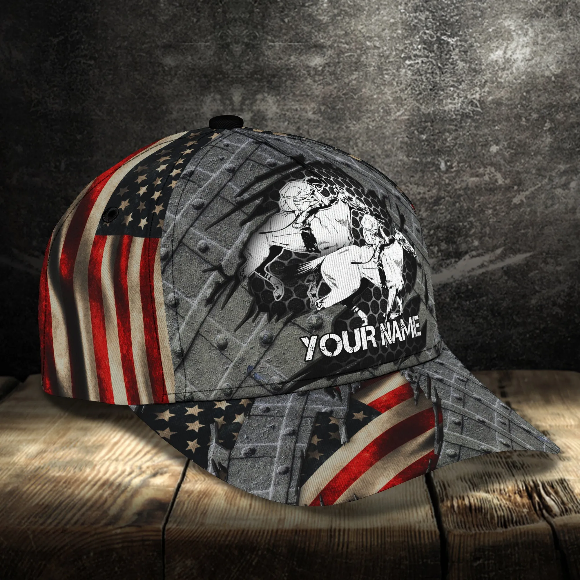 Horse Racing Hd98- Personalized Name Cap -Loop- Hd98 33