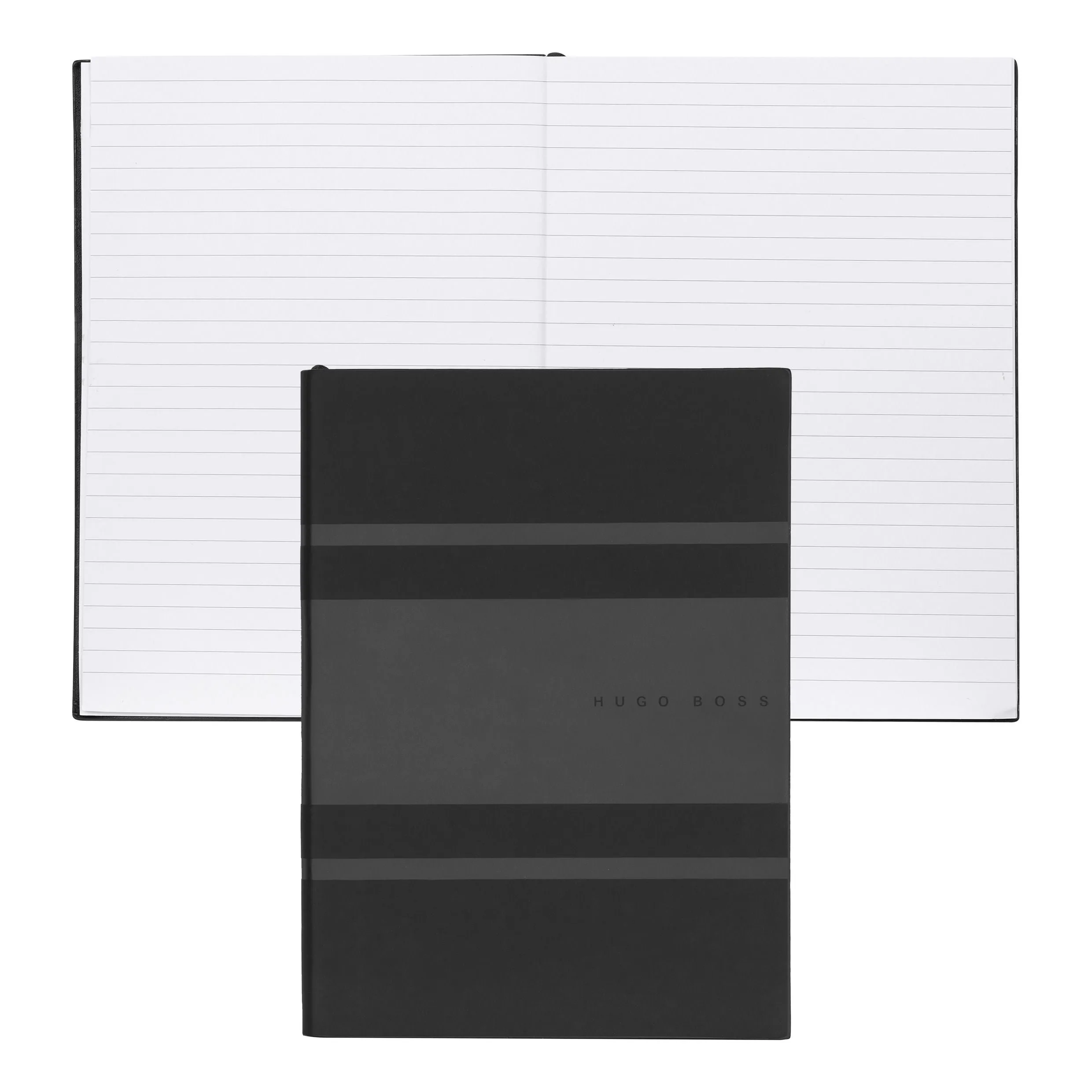HUGO BOSS HNH127AL-Notebook A5 Essential Gear Matrix Black Lined