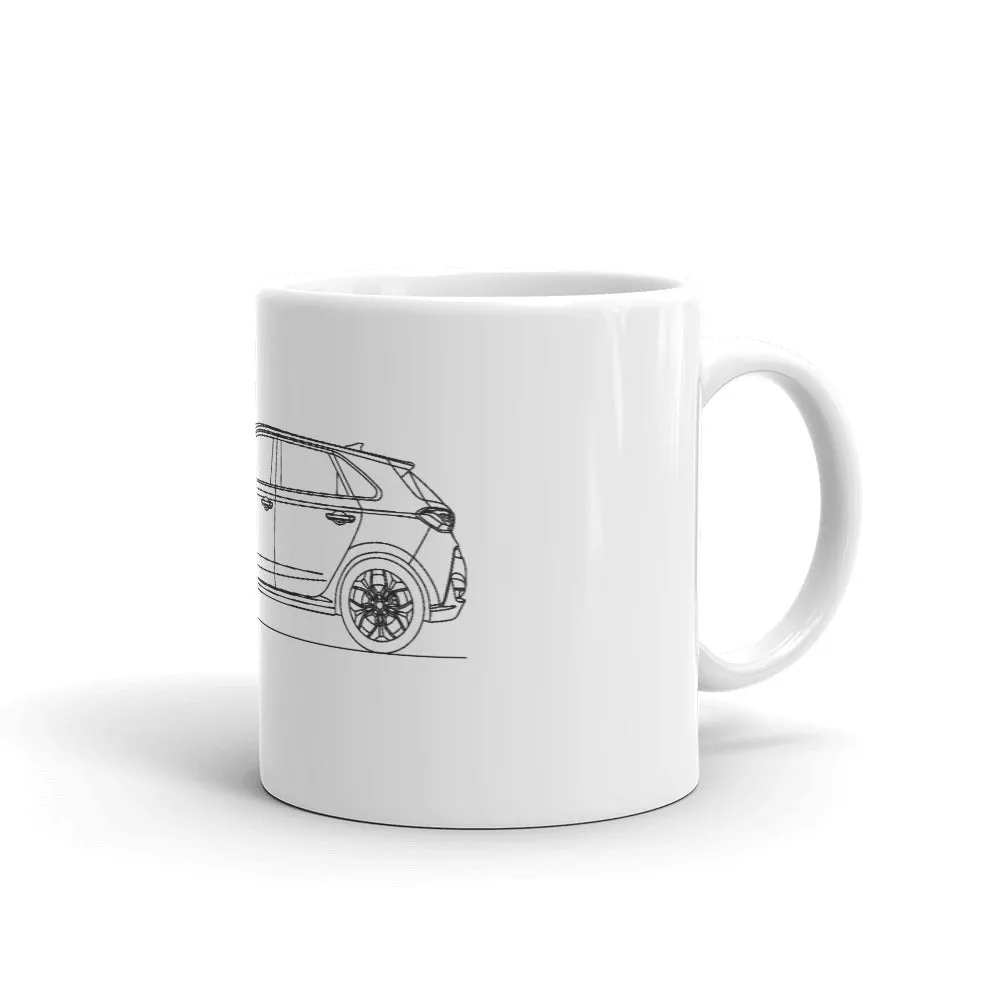 Hyundai Elantra GT N-Line silhouette Mug