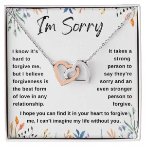 Im Sorry Interlocking Hearts
