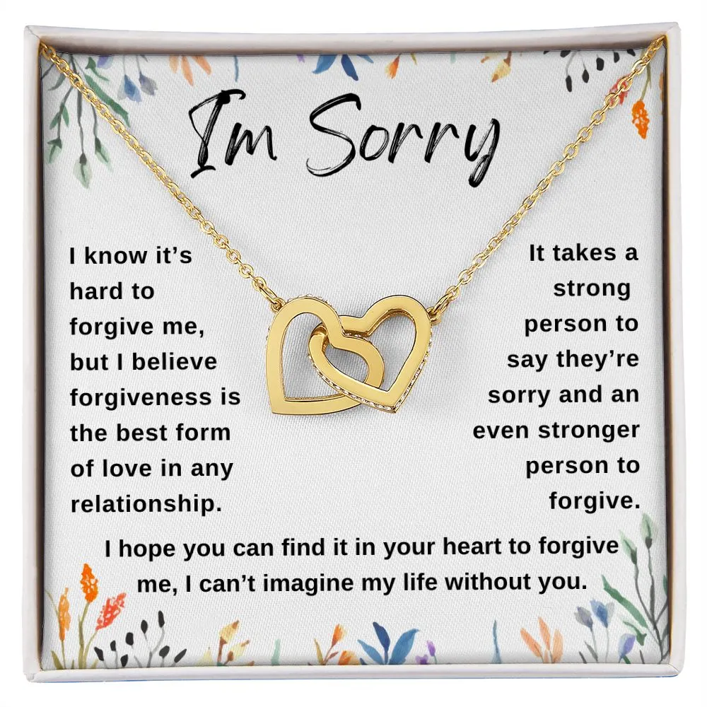 Im Sorry Interlocking Hearts