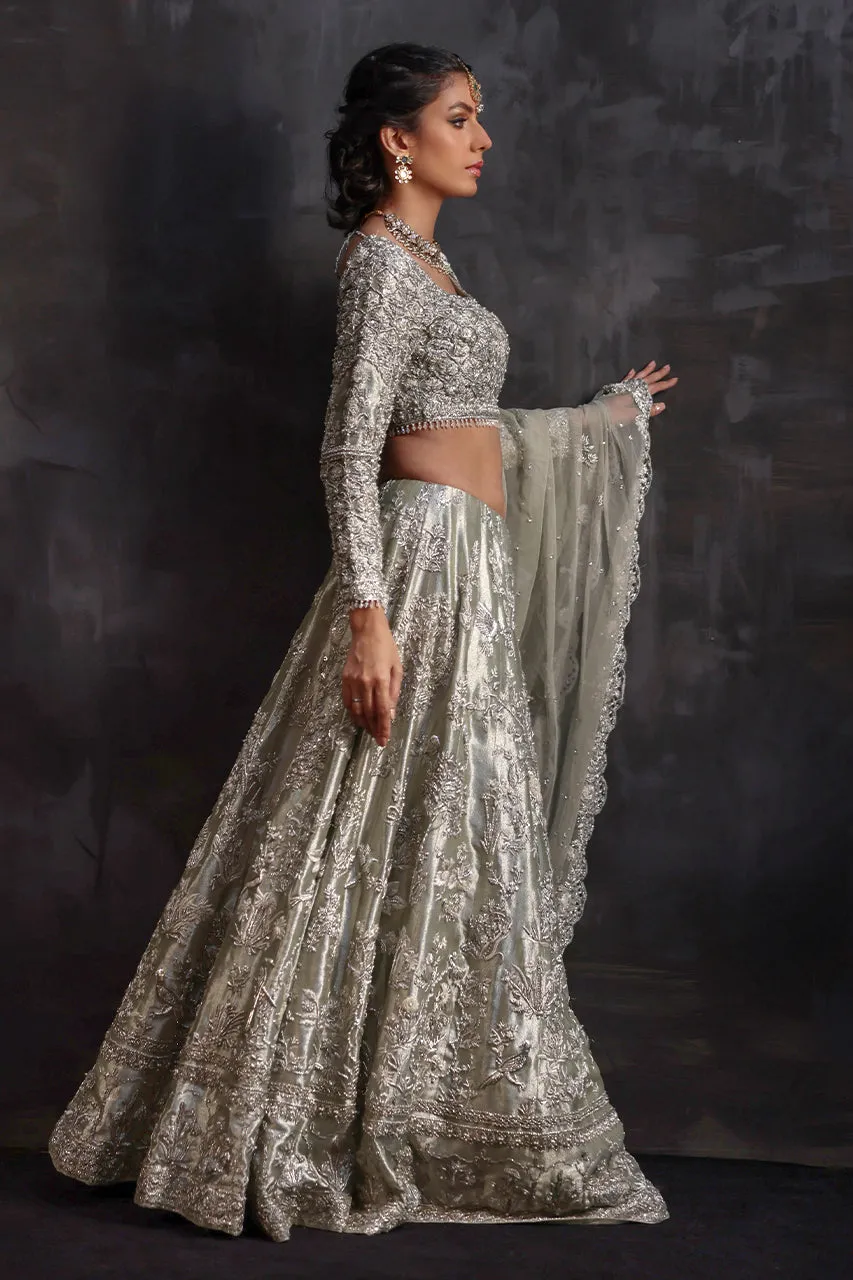 Indian Bridal Wear in Lehenga Choli and Dupatta Style
