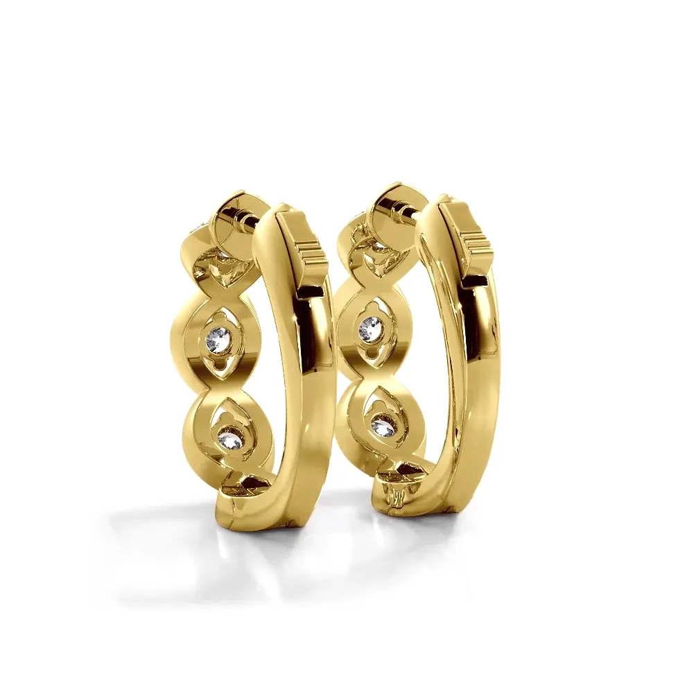 Infinity Style 1.0 ctw. Diamond Hoop Earrings