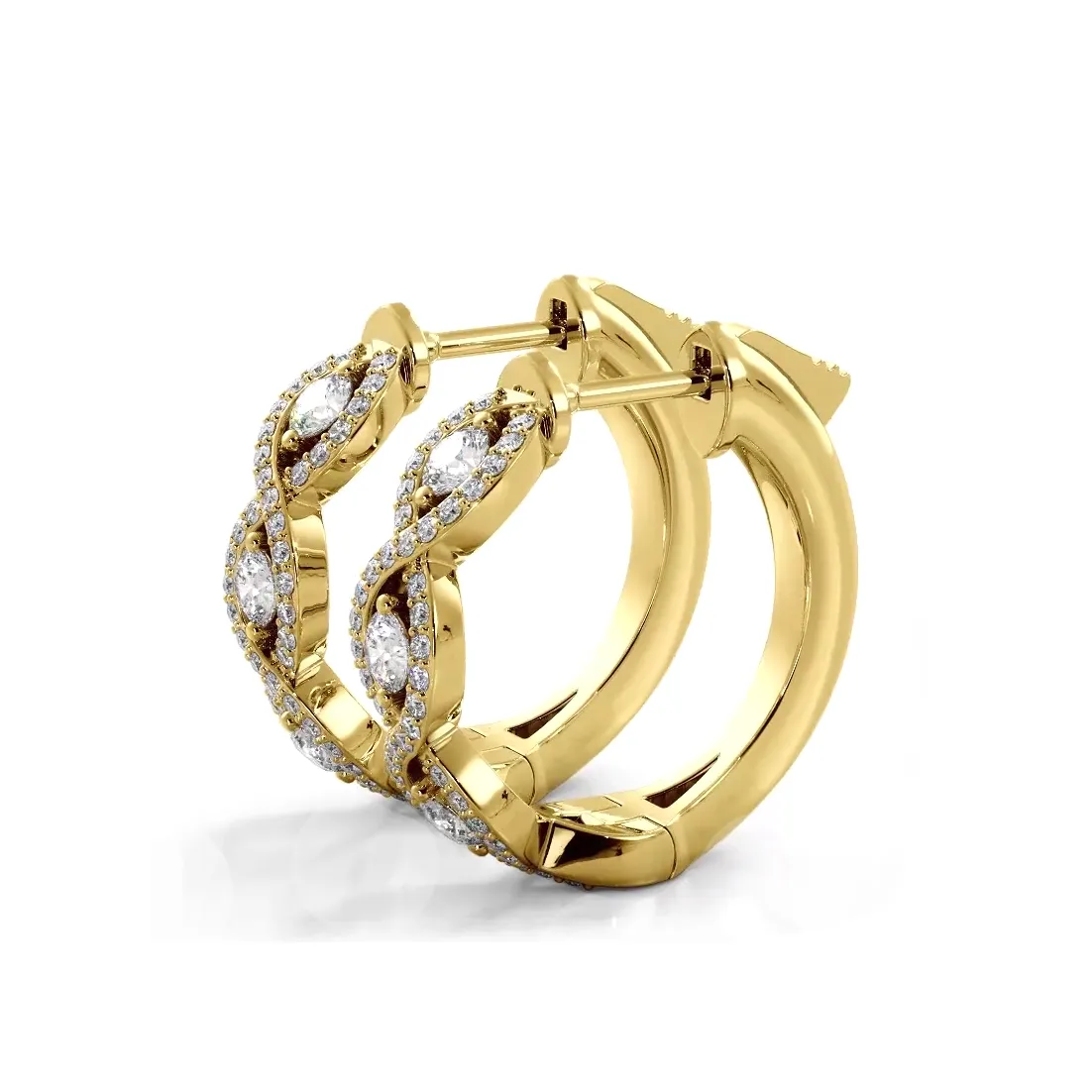 Infinity Style 1.0 ctw. Diamond Hoop Earrings