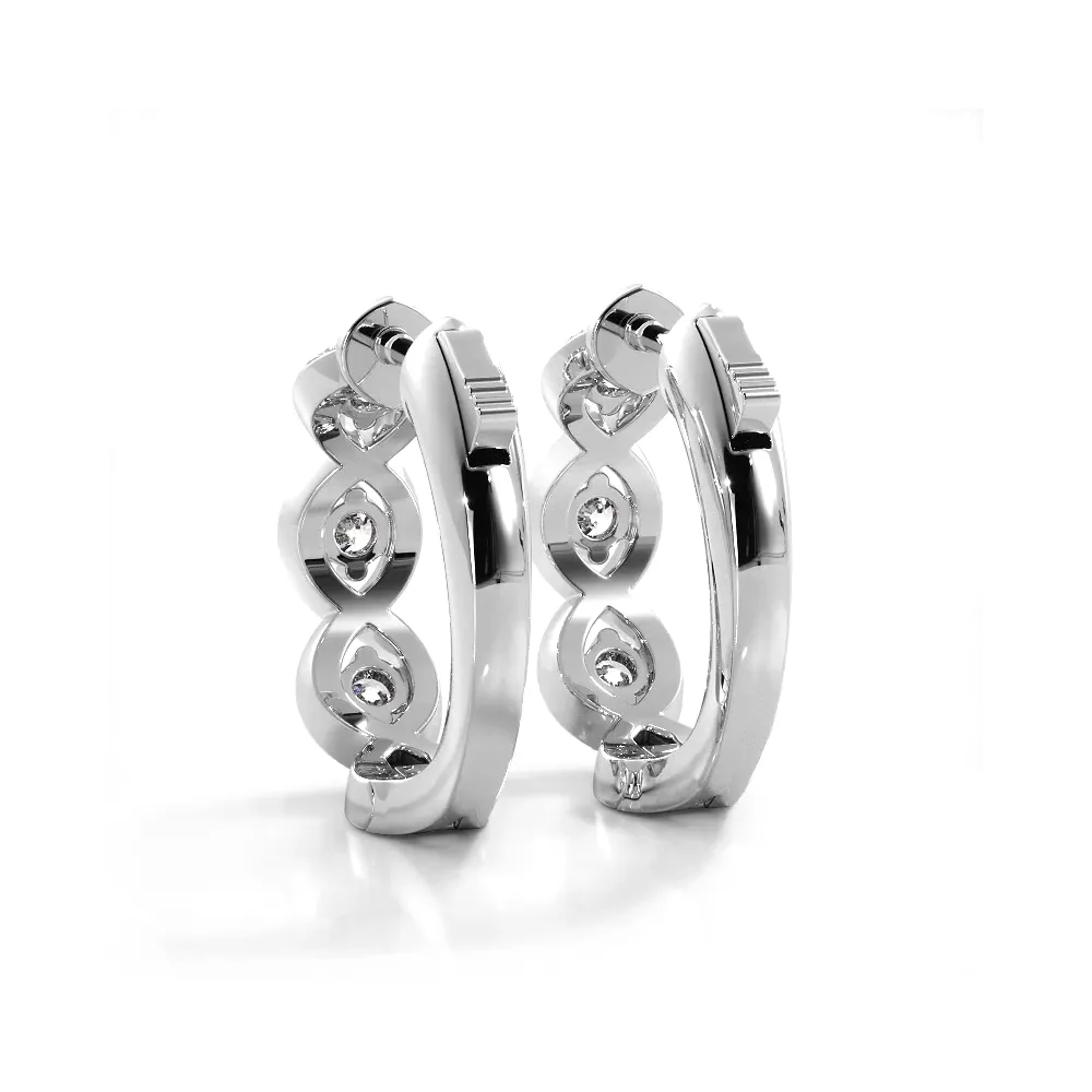 Infinity Style 1.0 ctw. Diamond Hoop Earrings