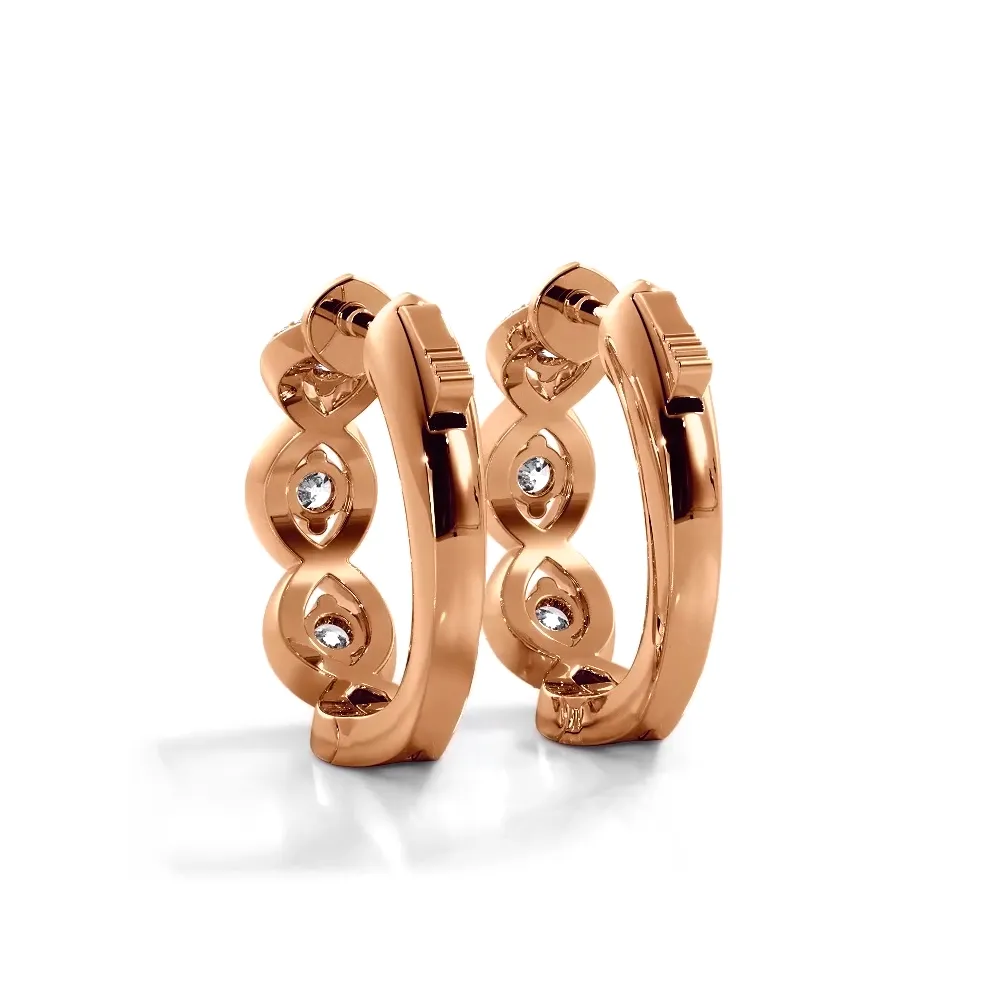 Infinity Style 1.0 ctw. Diamond Hoop Earrings