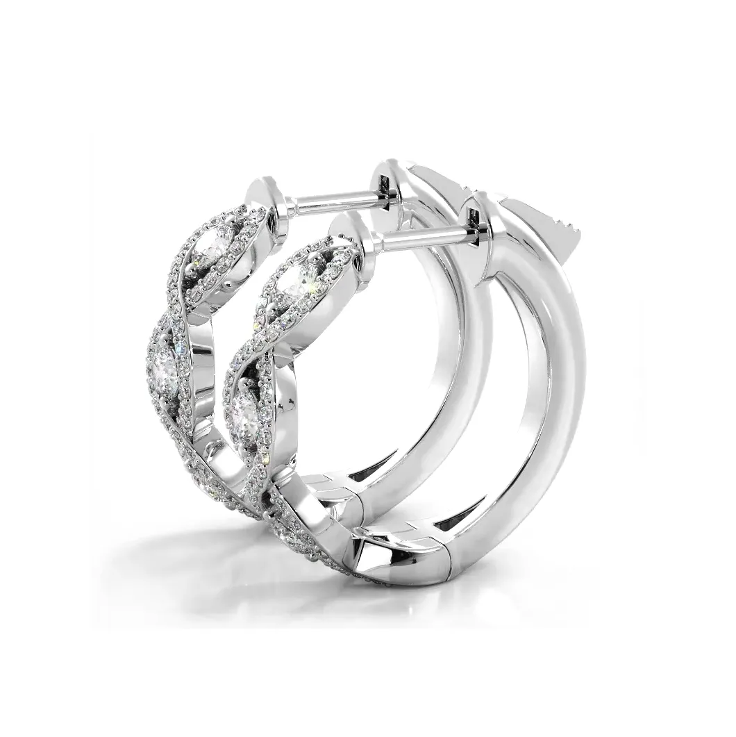 Infinity Style 1.0 ctw. Diamond Hoop Earrings