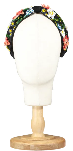 JENNIFER BEHR Black Embellished Jardin Headband One Size