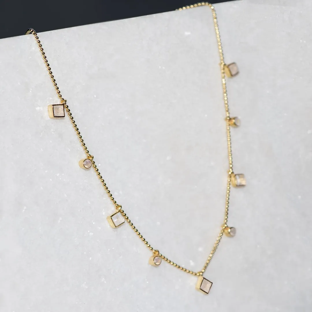 Keepsake - Moonstone and 14K Gold Vermeil Good Luck Heart Necklace