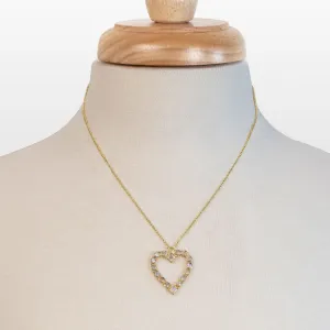 Keepsake - Moonstone and 14K Gold Vermeil Good Luck Heart Necklace