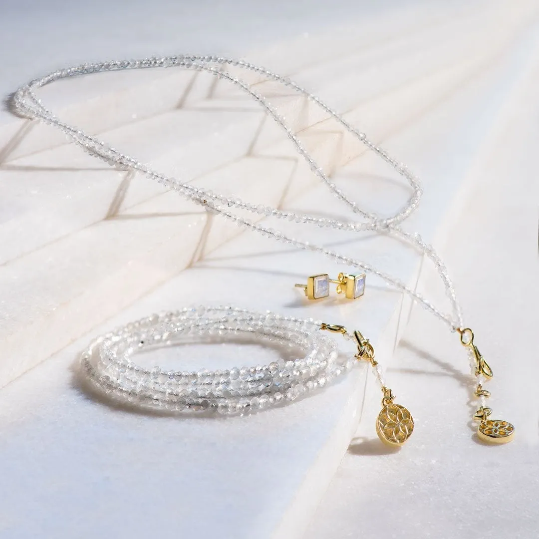 Keepsake - Moonstone and 14K Gold Vermeil Good Luck Heart Necklace