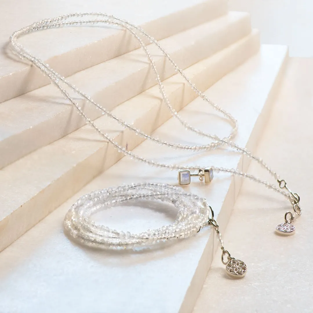 Keepsake - Moonstone and Sterling Silver Horseshoe Necklace