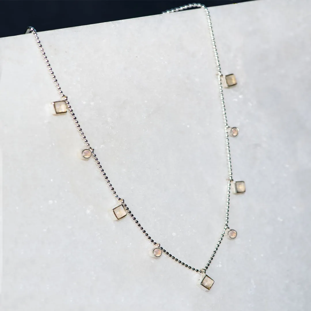 Keepsake - Moonstone and Sterling Silver Horseshoe Necklace