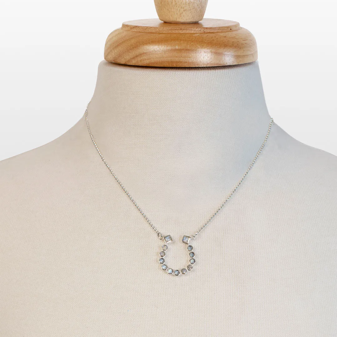 Keepsake - Moonstone and Sterling Silver Horseshoe Necklace